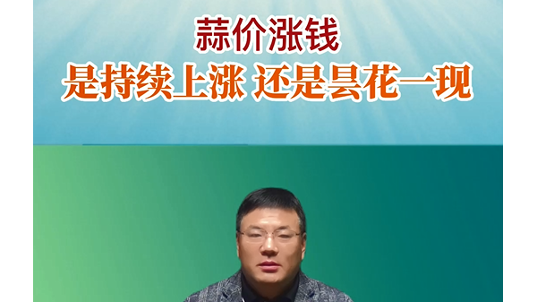 蒜價漲錢是持續(xù)上漲 還是曇花一現(xiàn) (668播放)